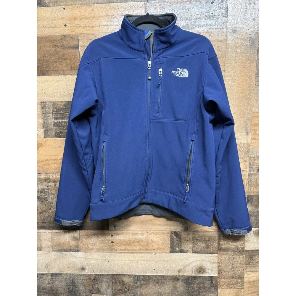 The North Face Apex Bionic Softshell Jacket Blue Full Zip Mens Small S